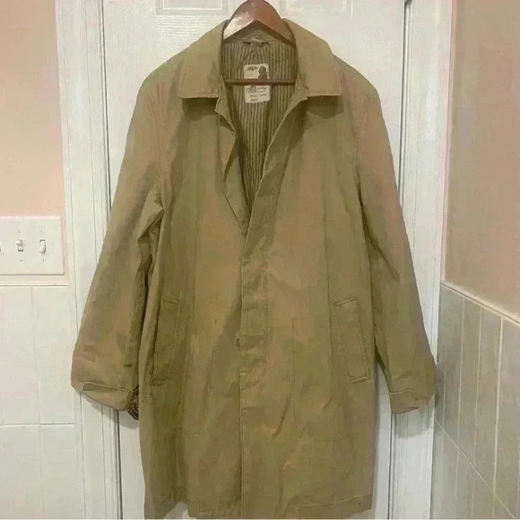 Vintage Old Navy Khaki Trench Coat Size M - Picture 1 of 10